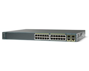 Switch WS-C2960+24PC-L, 24x 10/100 PoE,  2x T/SFP LAN Base