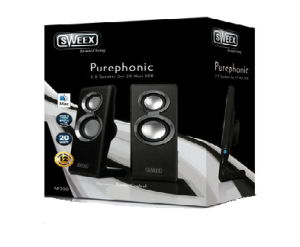 zestaw GŁOŚNIKI KOMPUTEROWE 2.0 SWEEX PUREPHONIC SP200