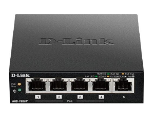 Switch D-Link DGS-1005P 5xGbE (4xPoE+ 60W)