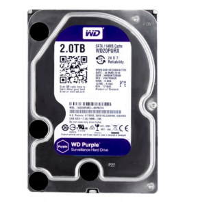 WD PURPLE 2TB 3,5"  SATA 5.4K 64MB  WD20PURX