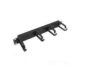 Organizer/ menadżer do szafy RACK 19"  1U kablowy,  czarny