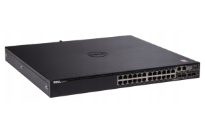 Dell Networking N2024P / 24x 1GbE PoE+ / 2x 10G SFP+ / Stacking / Brak Uszów