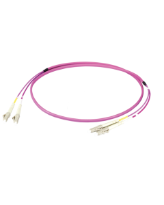 Duplex jumper LC-LC 50/125µ, OM4 violet, 0.5m